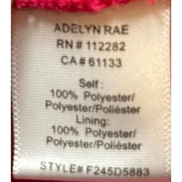 Adelyn Rae WEDDING GUEST ULTRA FEMININE Hot Pink Lace Dress NWT Sz LARGE - Picture 5 of 9